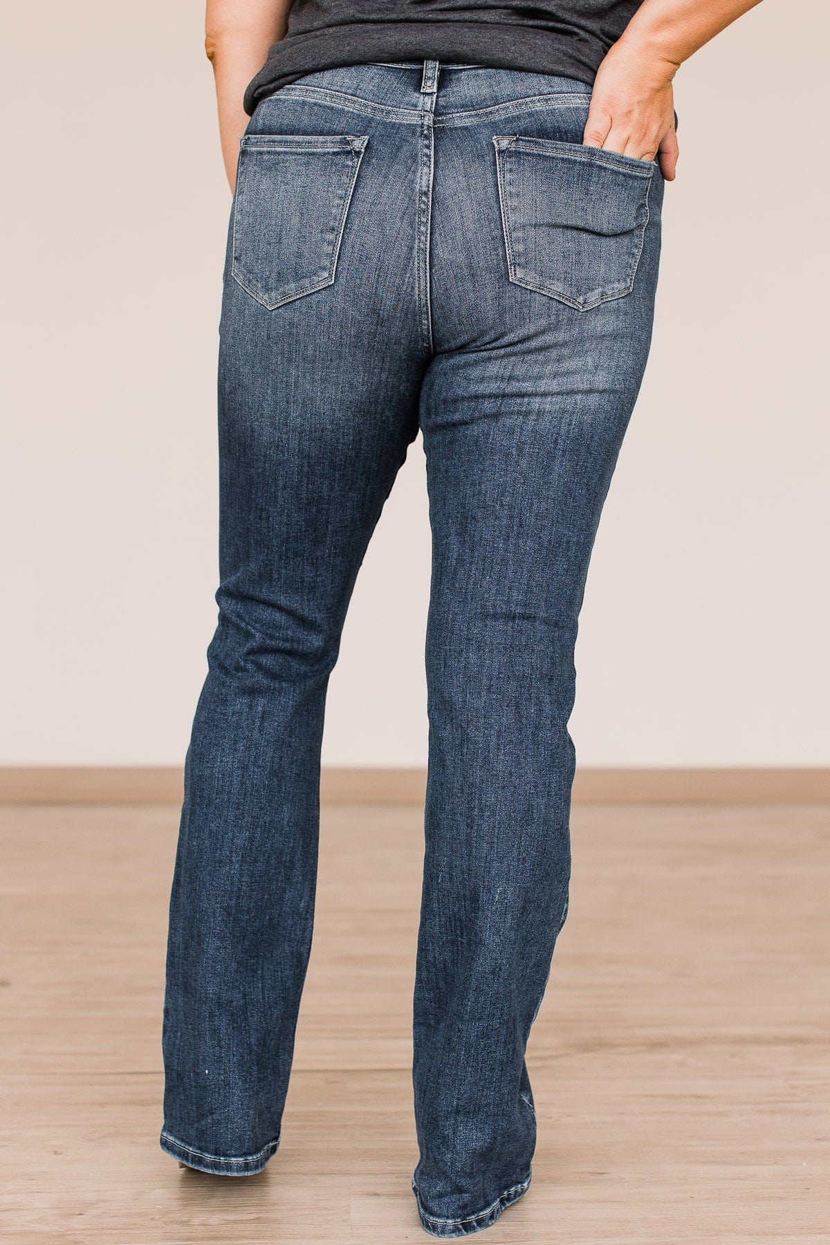 KanCan Skinny Bootcut Jeans- Lauren Wash - Image 9