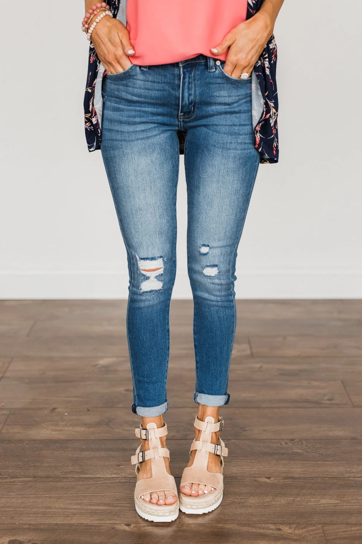 KanCan Skinny Jeans- Medium Kendall Wash - Image 3