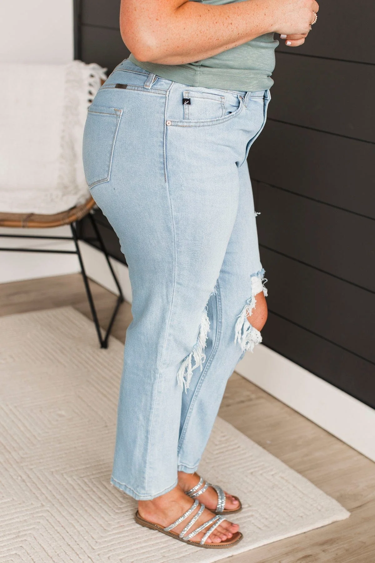 KanCan Slim Straight Jeans- Odette Wash - Image 4