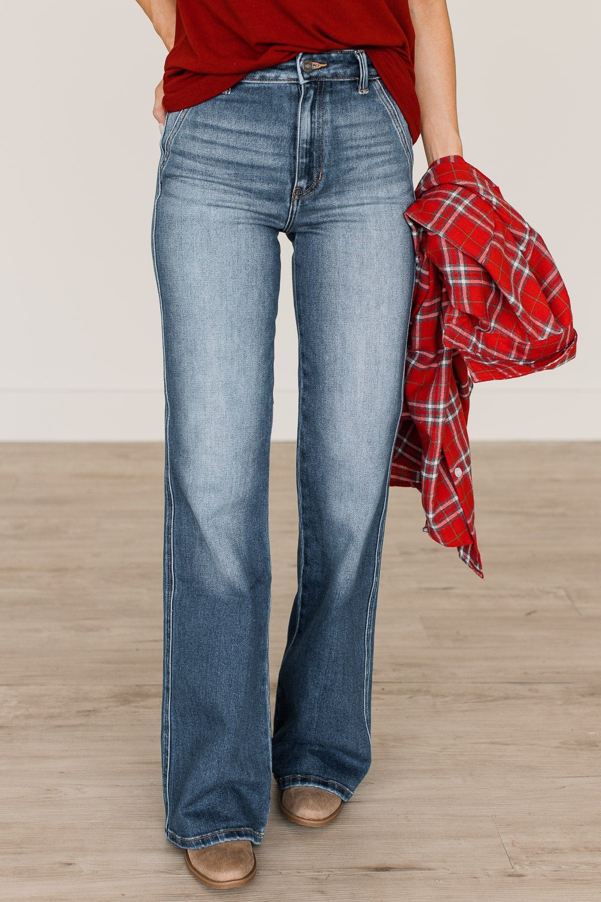 KanCan Ultra High Rise Flare Jeans- Zara Wash - Image 2