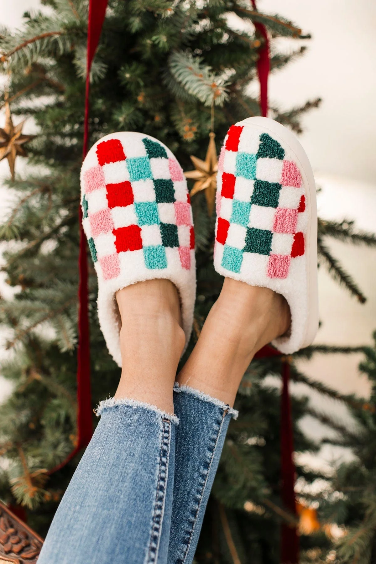 Katydid Cozy Checkered Slippers - Image 2