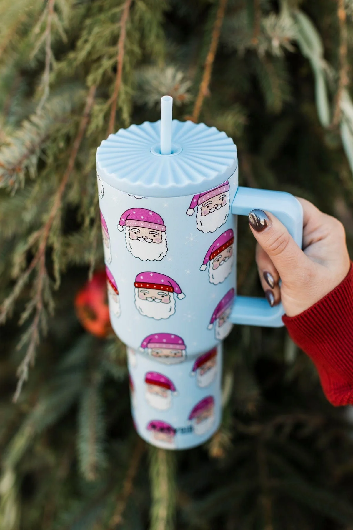 Katydid Light Blue Santas Travel Tumbler - Image 2