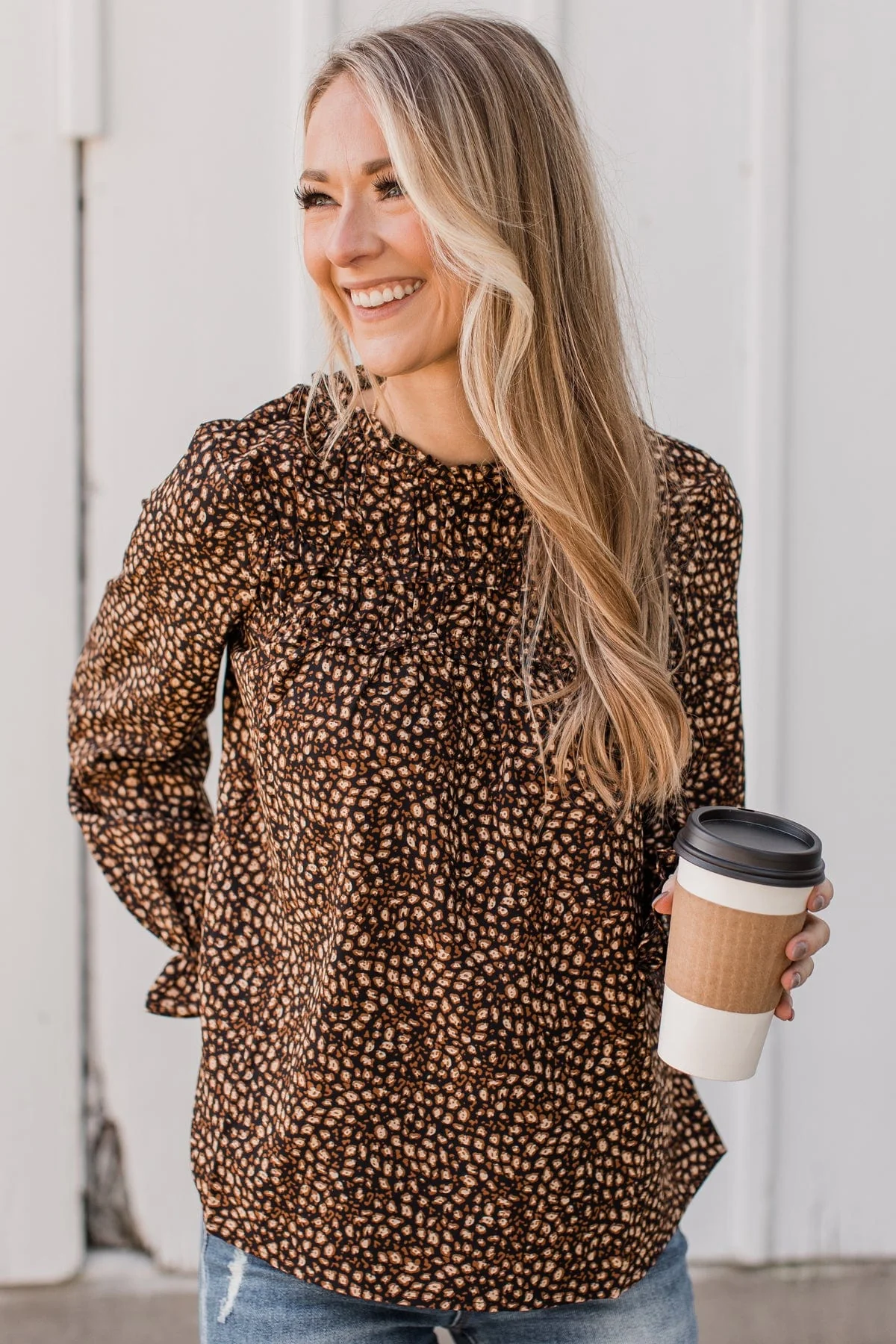 Lean On You Floral Blouse- Black - Image 2