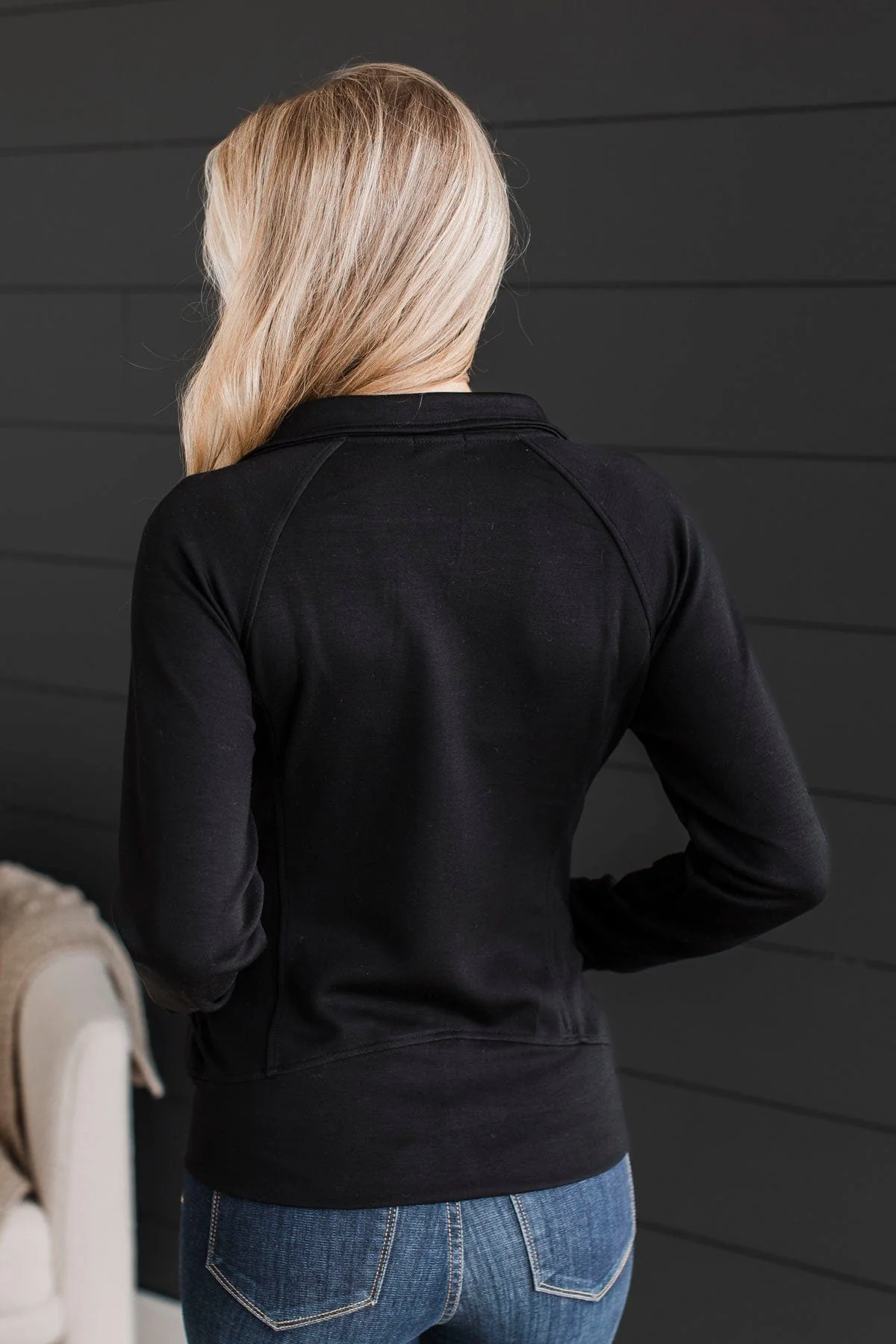 Keep Crushing It Zip-Up Jacket- Black - Image 8