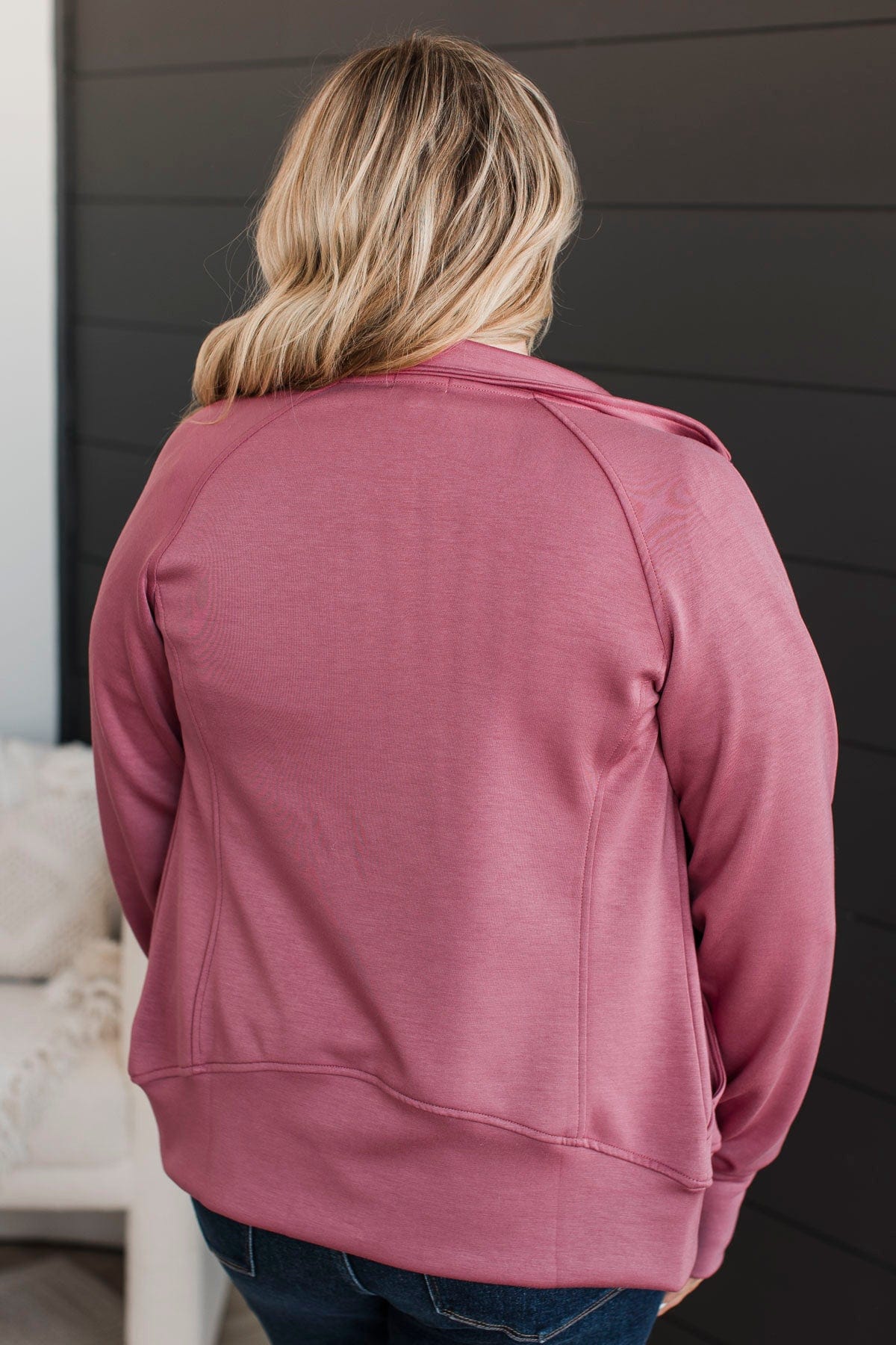 Keep Crushing It Zip-Up Jacket- Rose - Image 7