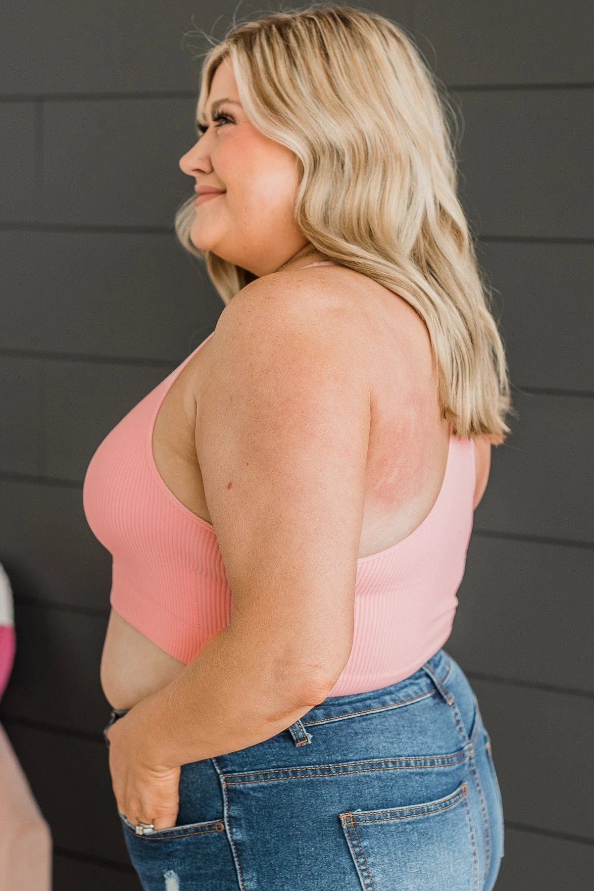 Keep Dreaming Cropped Tank Top- Light Pink - Image 5