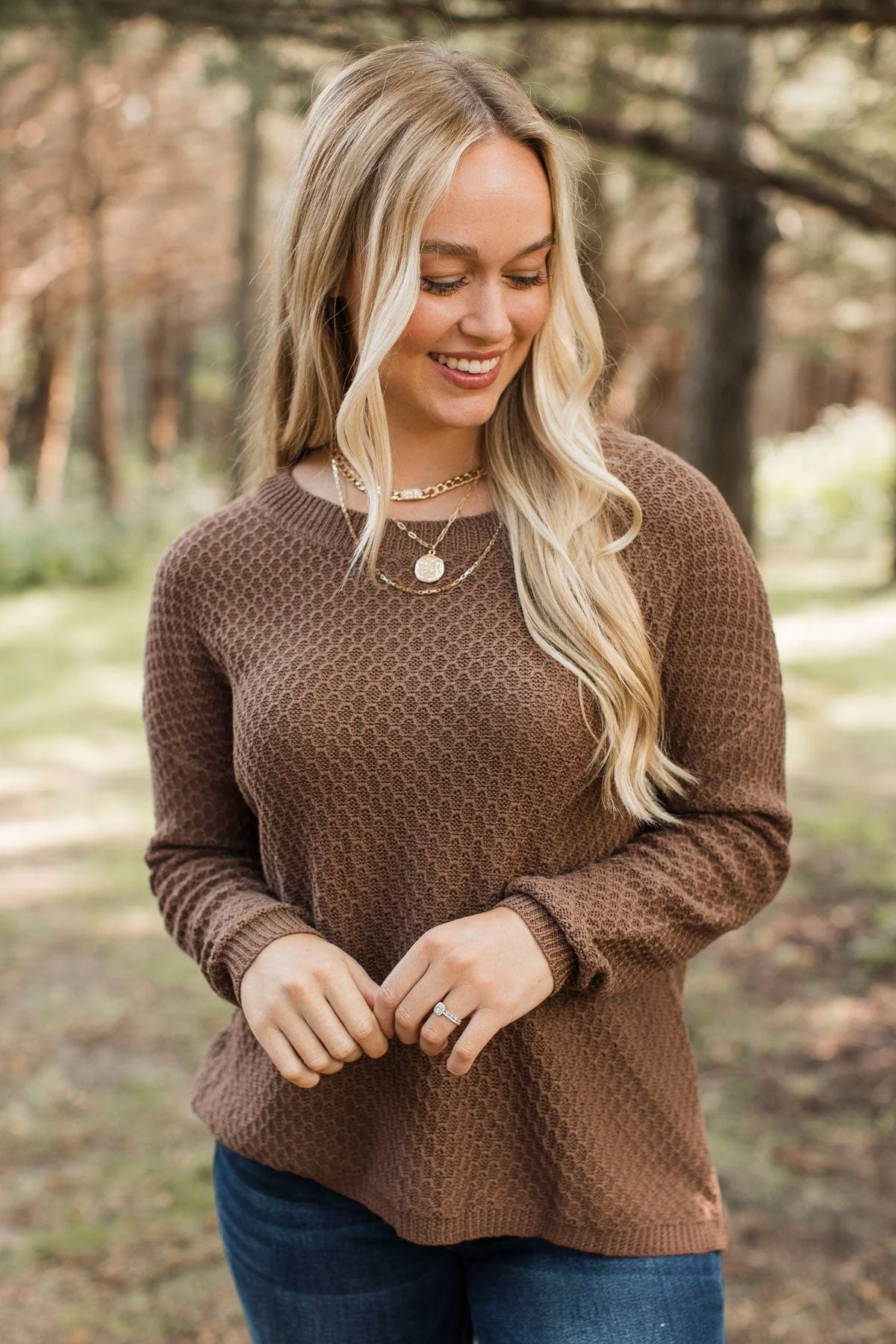 Keep It Colorful Knit Sweater- Brown - Image 5