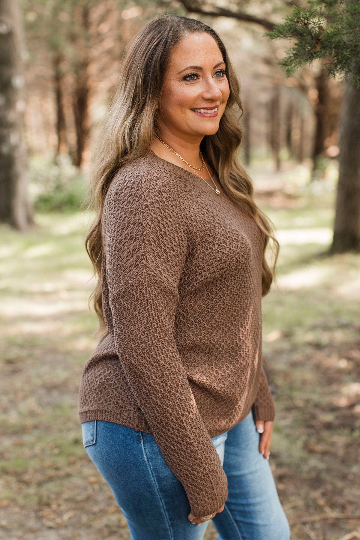 Keep It Colorful Knit Sweater- Brown - Image 7