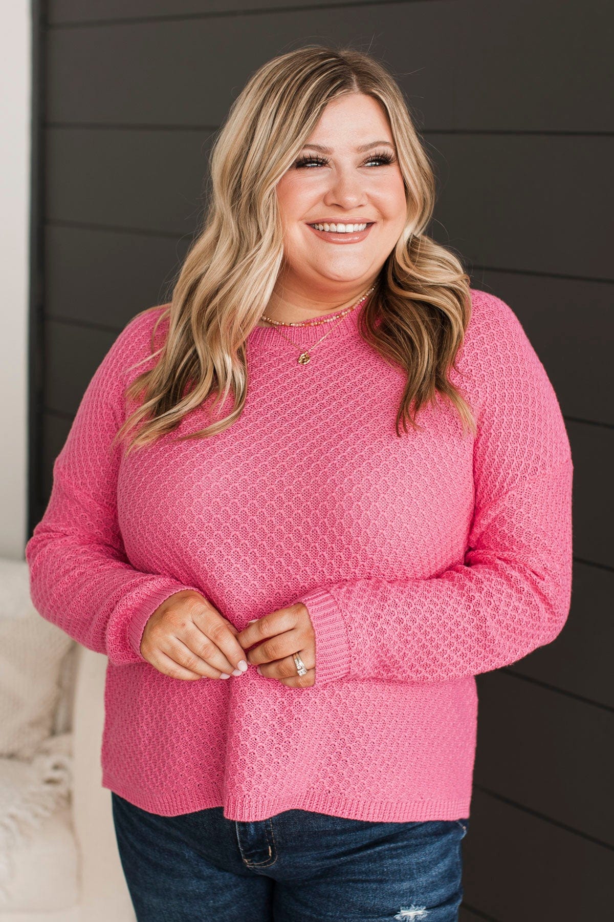 Keep It Colorful Knit Sweater- Pink - Image 4