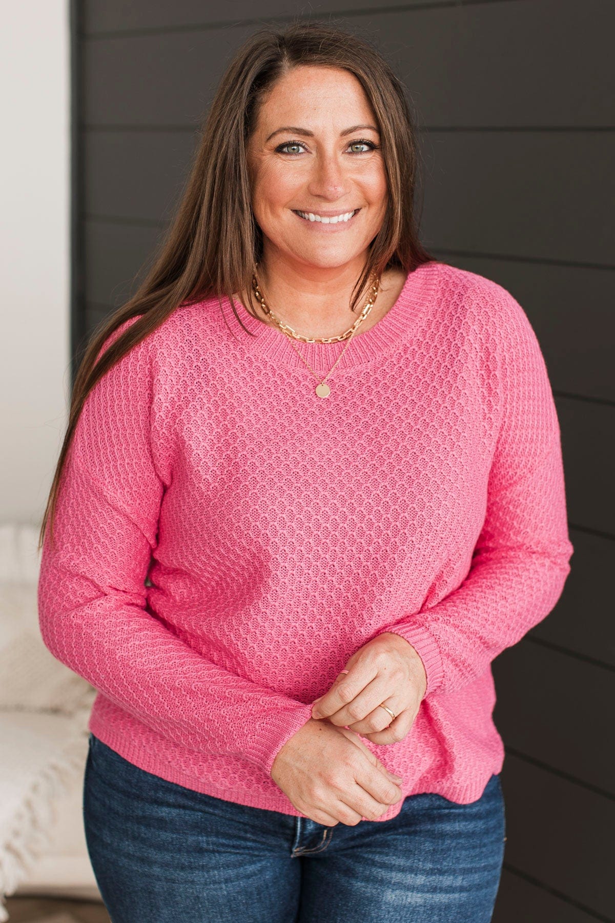 Keep It Colorful Knit Sweater- Pink - Image 5