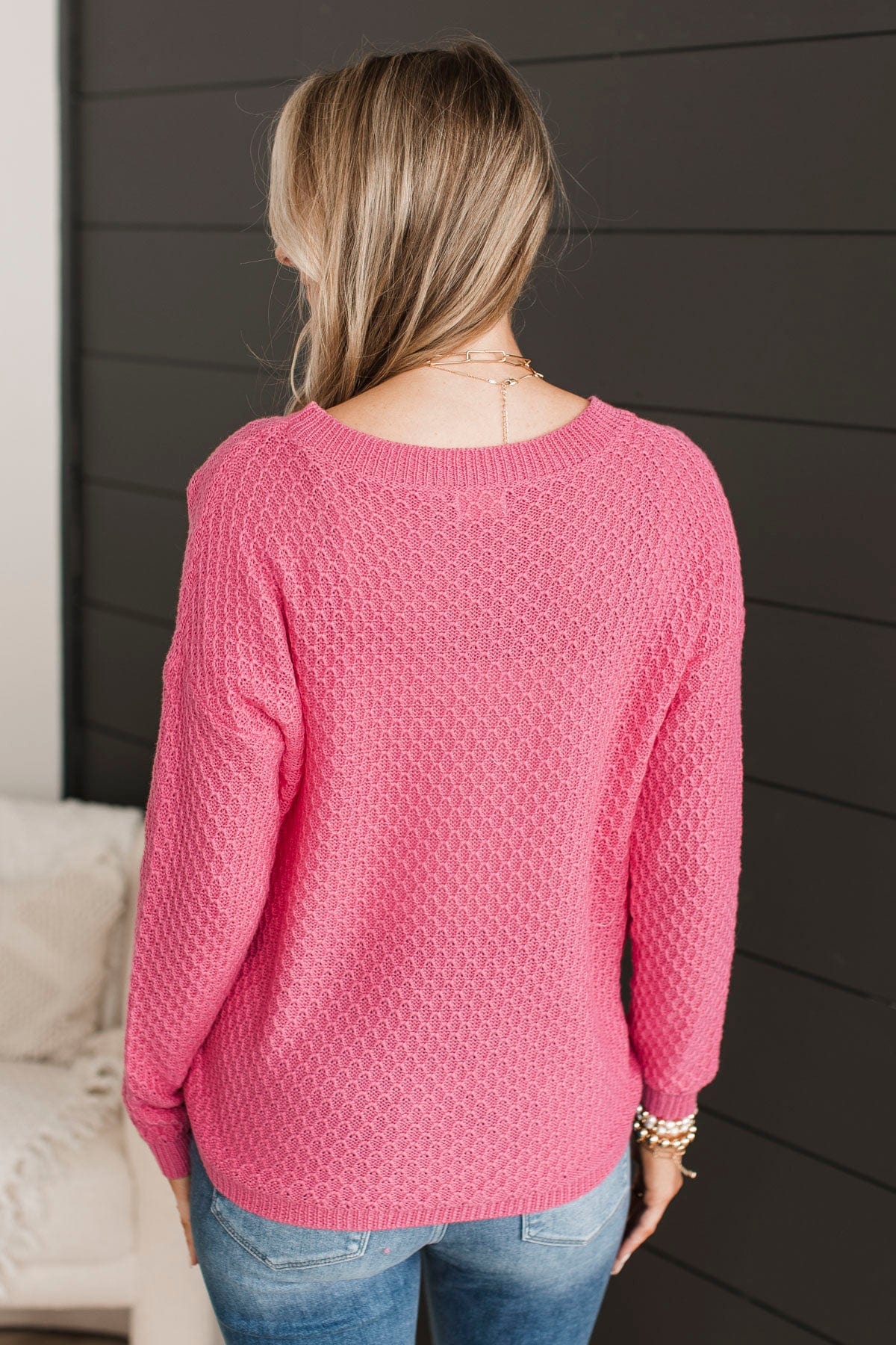 Keep It Colorful Knit Sweater- Pink - Image 9