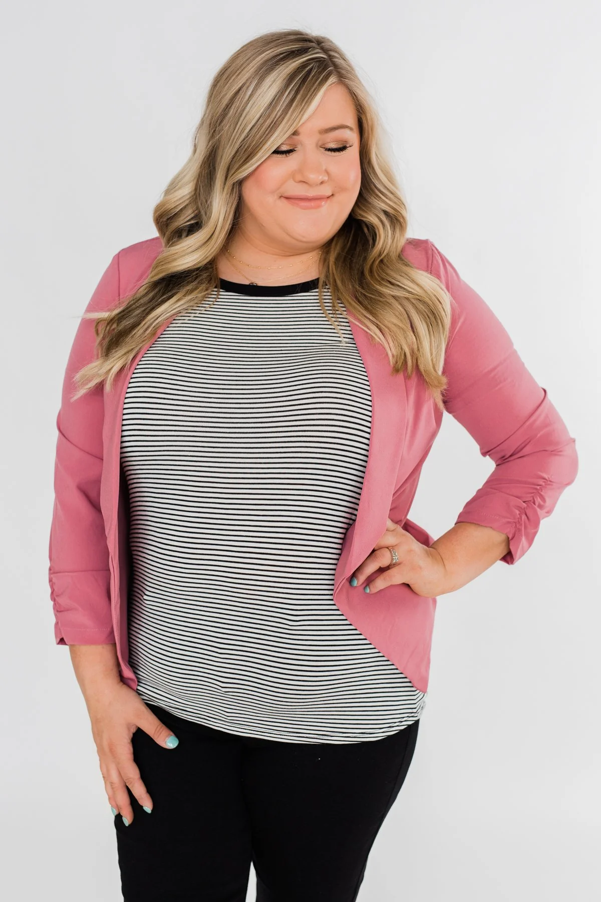 Keep It Professional Blazer- Dark Mauve - Image 2