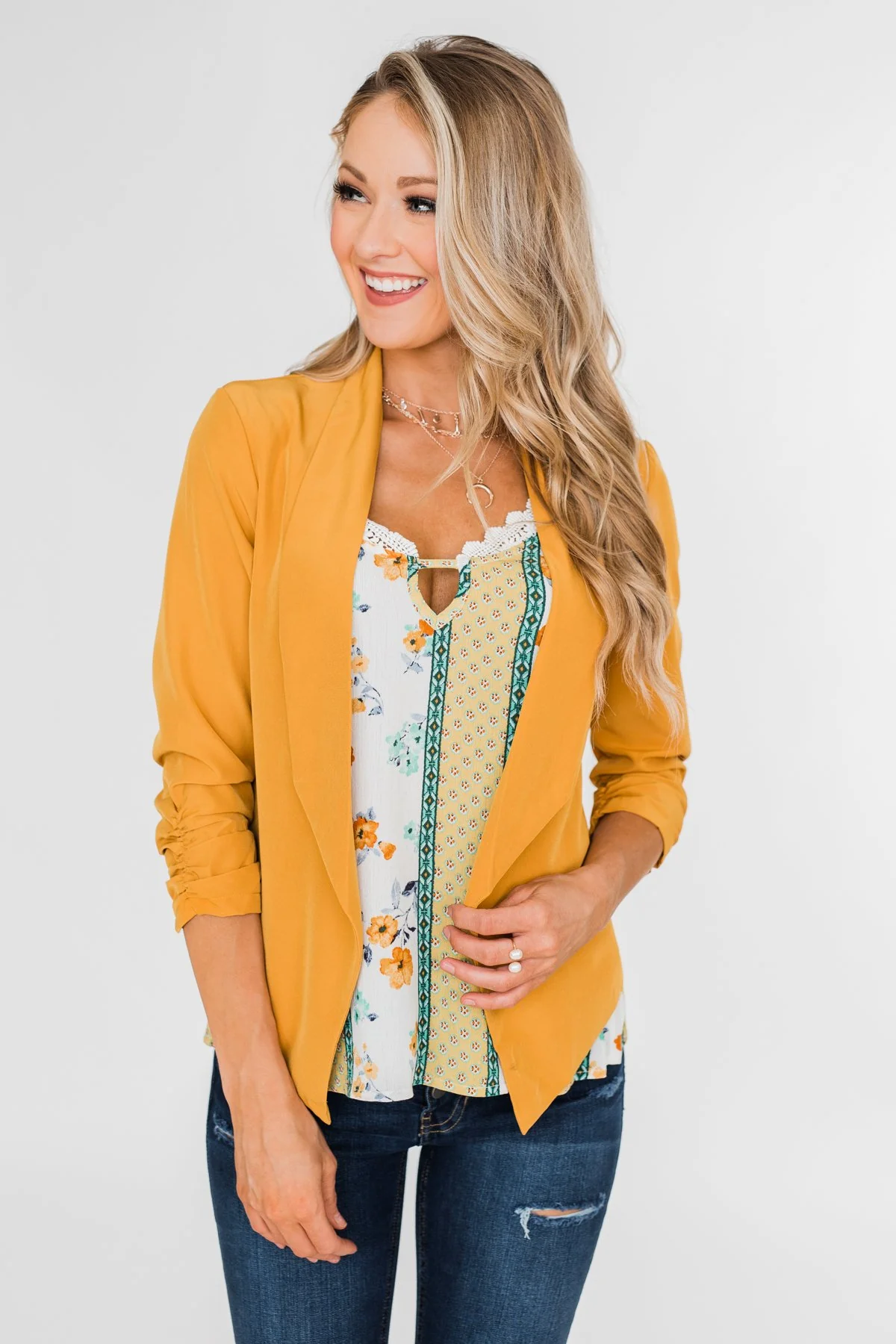 Keep It Professional Blazer- Mustard - Image 12