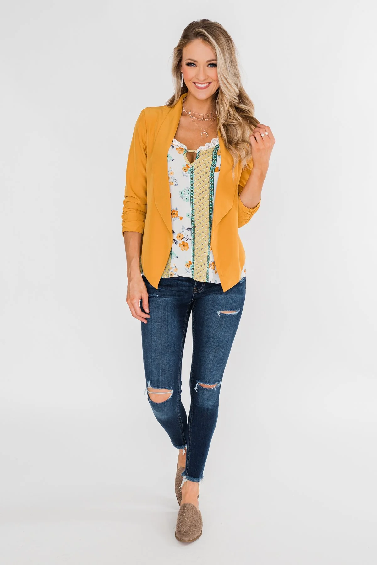 Keep It Professional Blazer- Mustard - Image 13