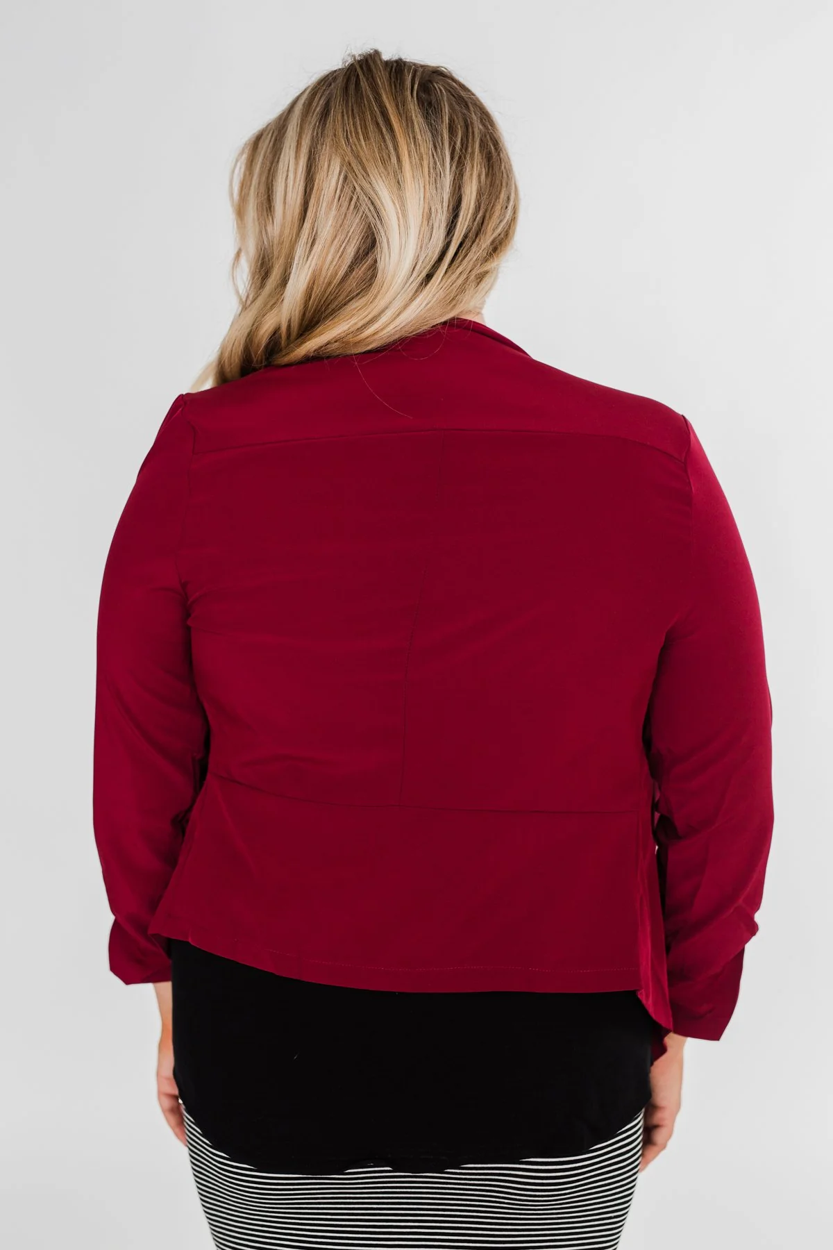 Keep It Professional Blazer- Wine - Image 10