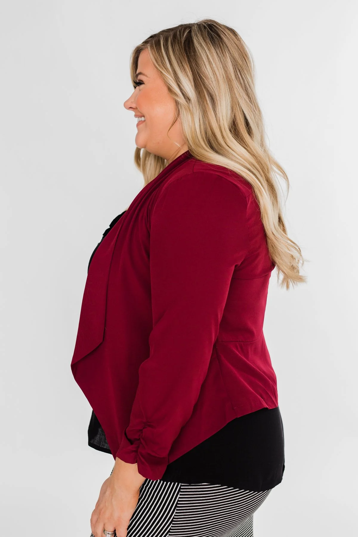 Keep It Professional Blazer- Wine - Image 8