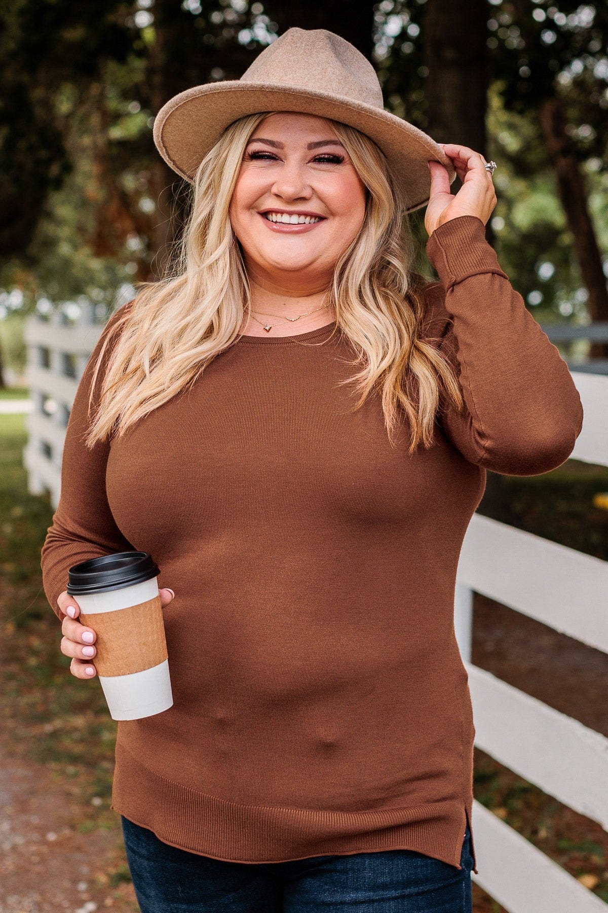 Keep Me Warm Knit Sweater- Copper - Image 3