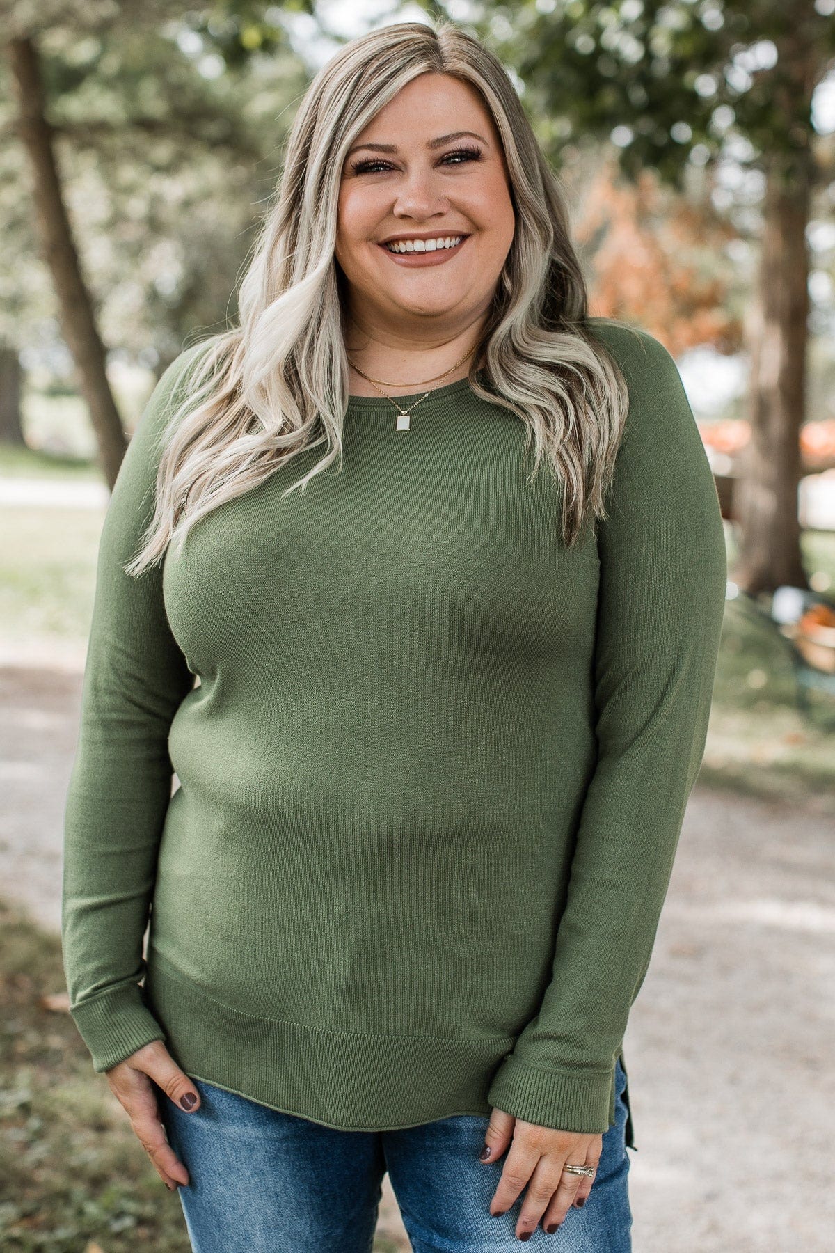 Keep Me Warm Knit Sweater- Green Ivy - Image 5