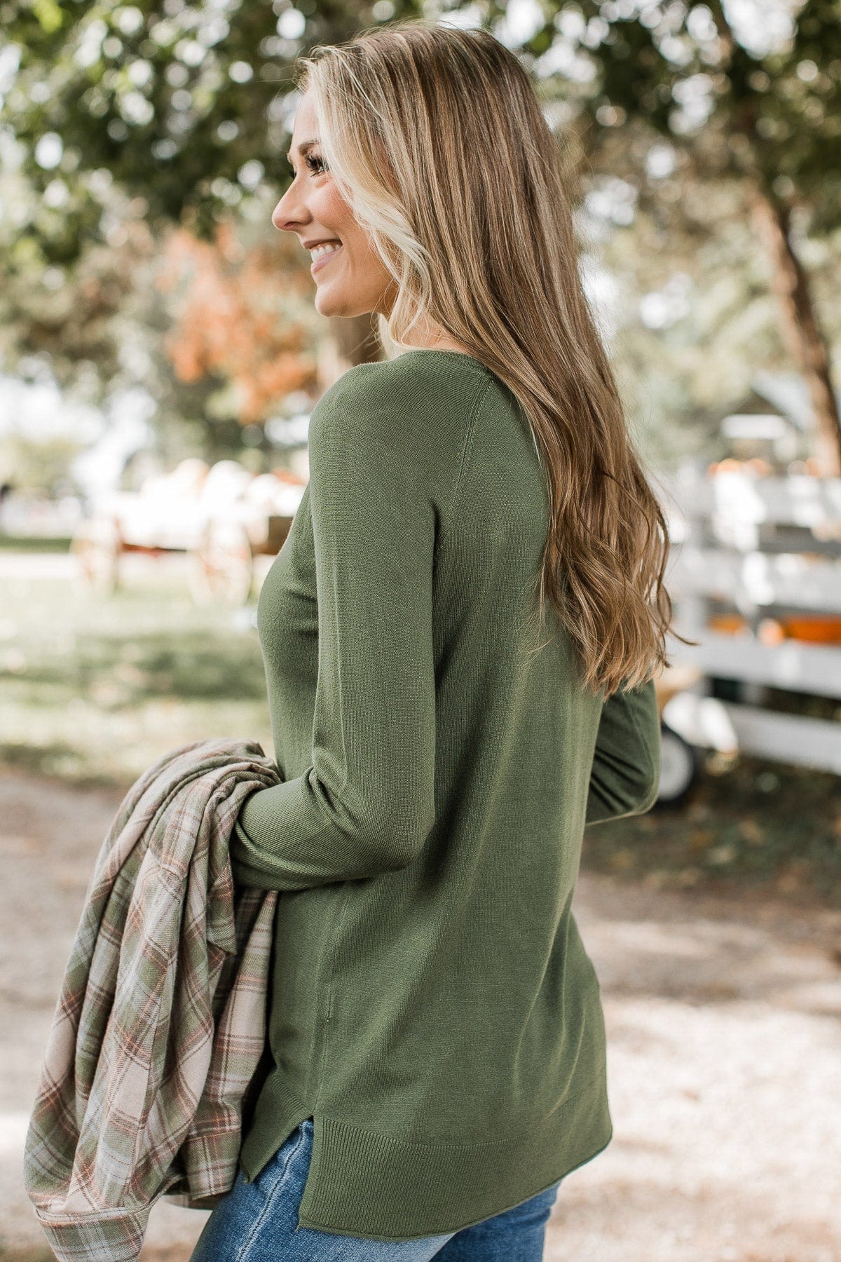 Keep Me Warm Knit Sweater- Green Ivy - Image 6