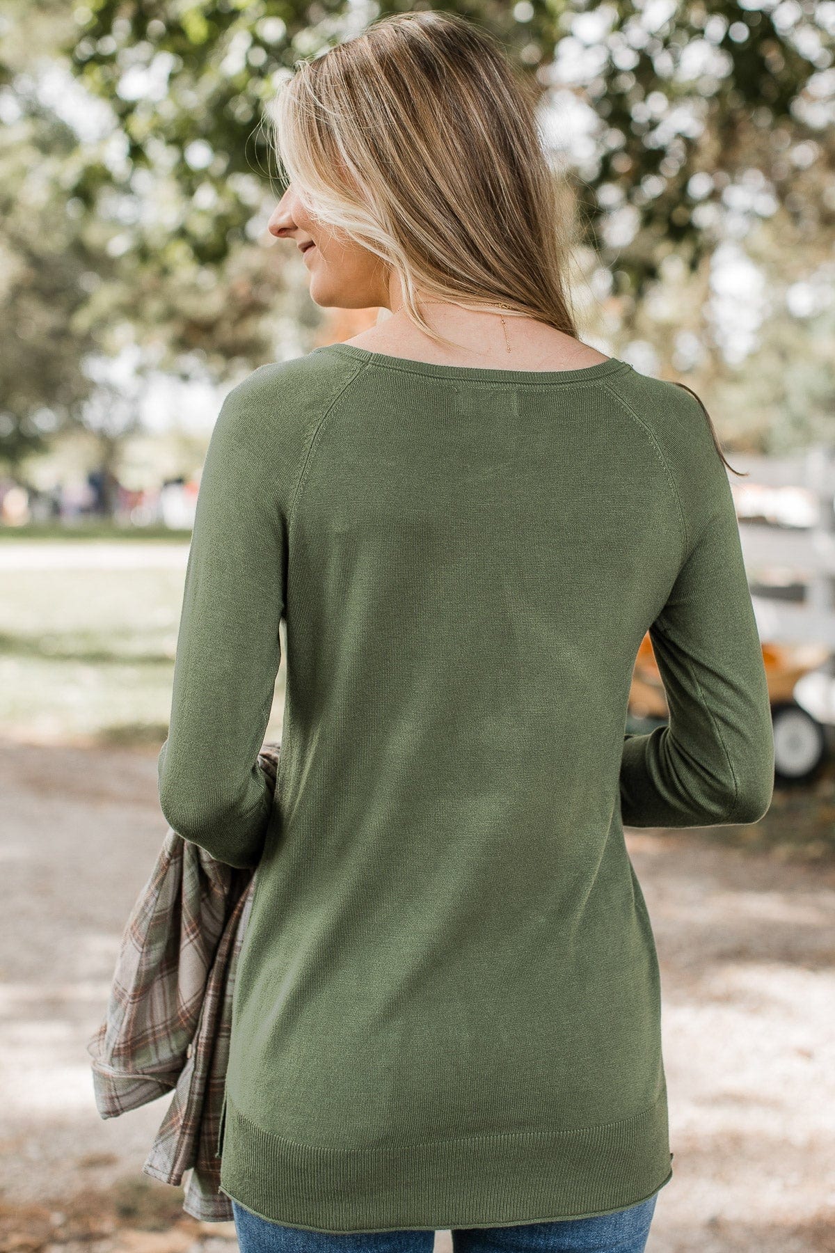 Keep Me Warm Knit Sweater- Green Ivy - Image 8