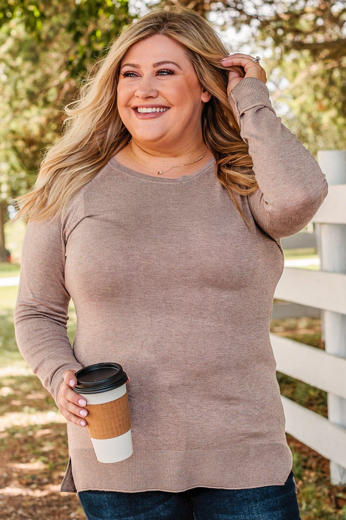 Keep Me Warm Knit Sweater- Mocha - Image 6