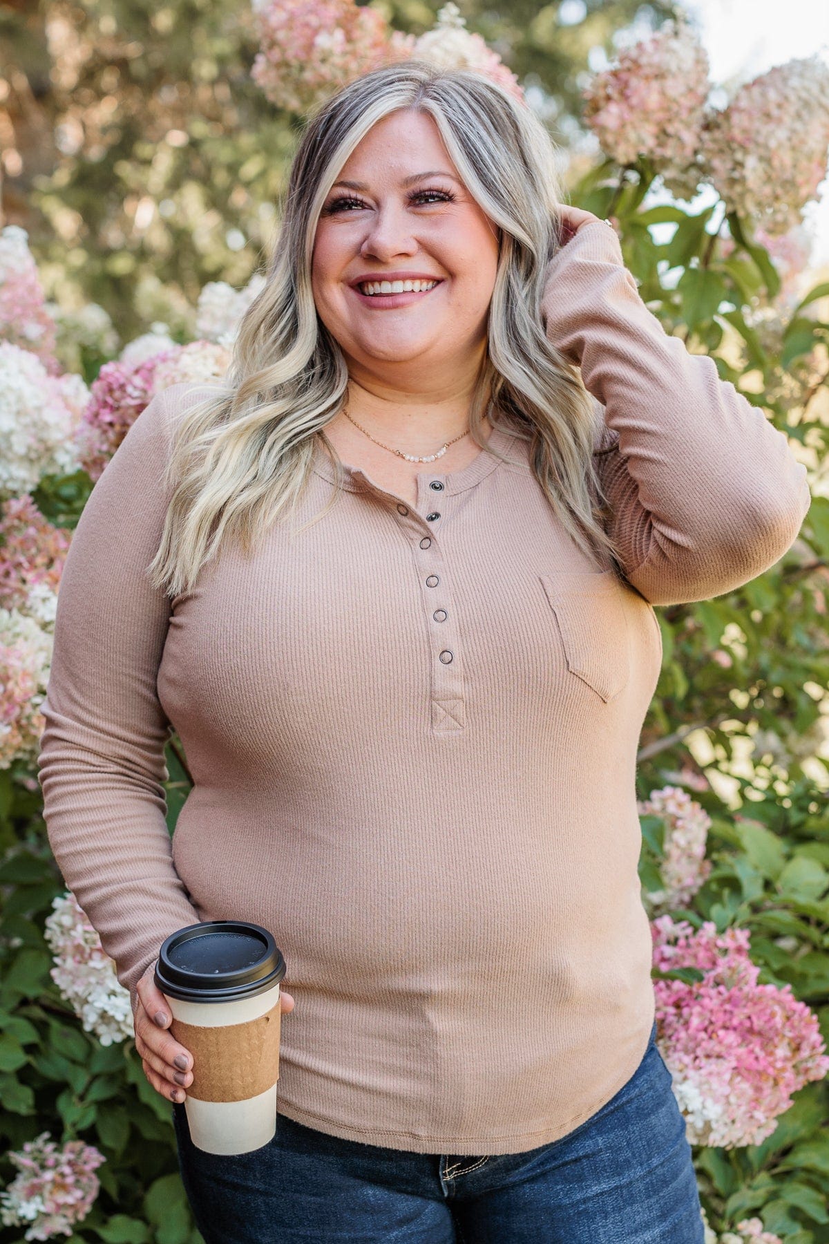 Keep Moving Forward Knit Top- Light Taupe - Image 2