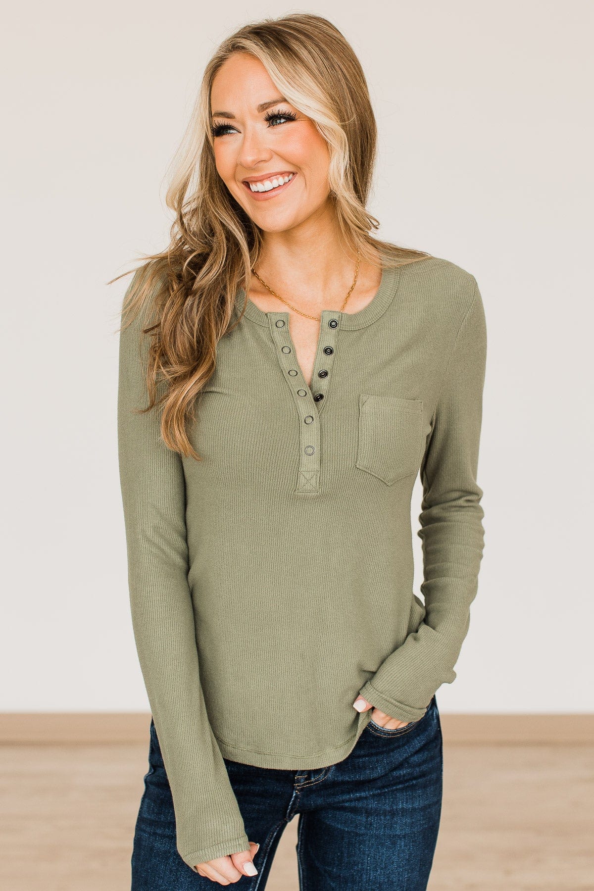 Keep Moving Forward Knit Top- Olive - Image 6