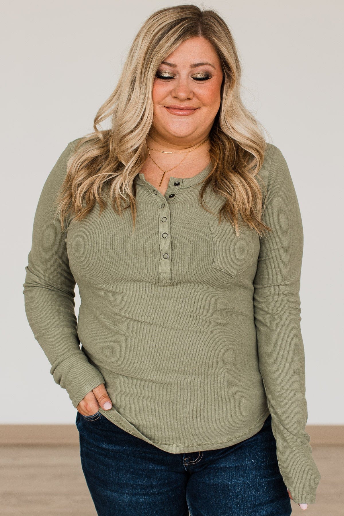 Keep Moving Forward Knit Top- Olive - Image 7