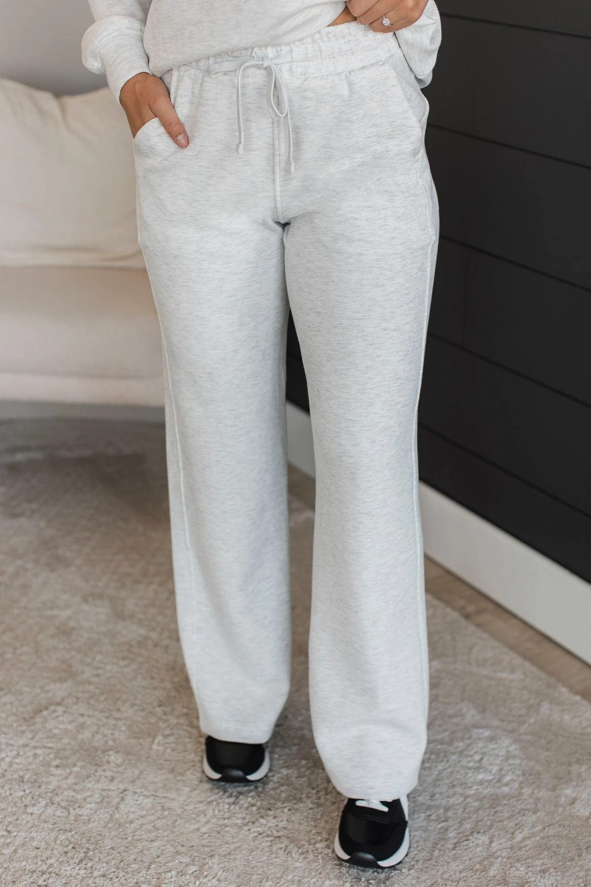Kick Back & Relax Lounge Pants- Light Heather Grey - Image 4
