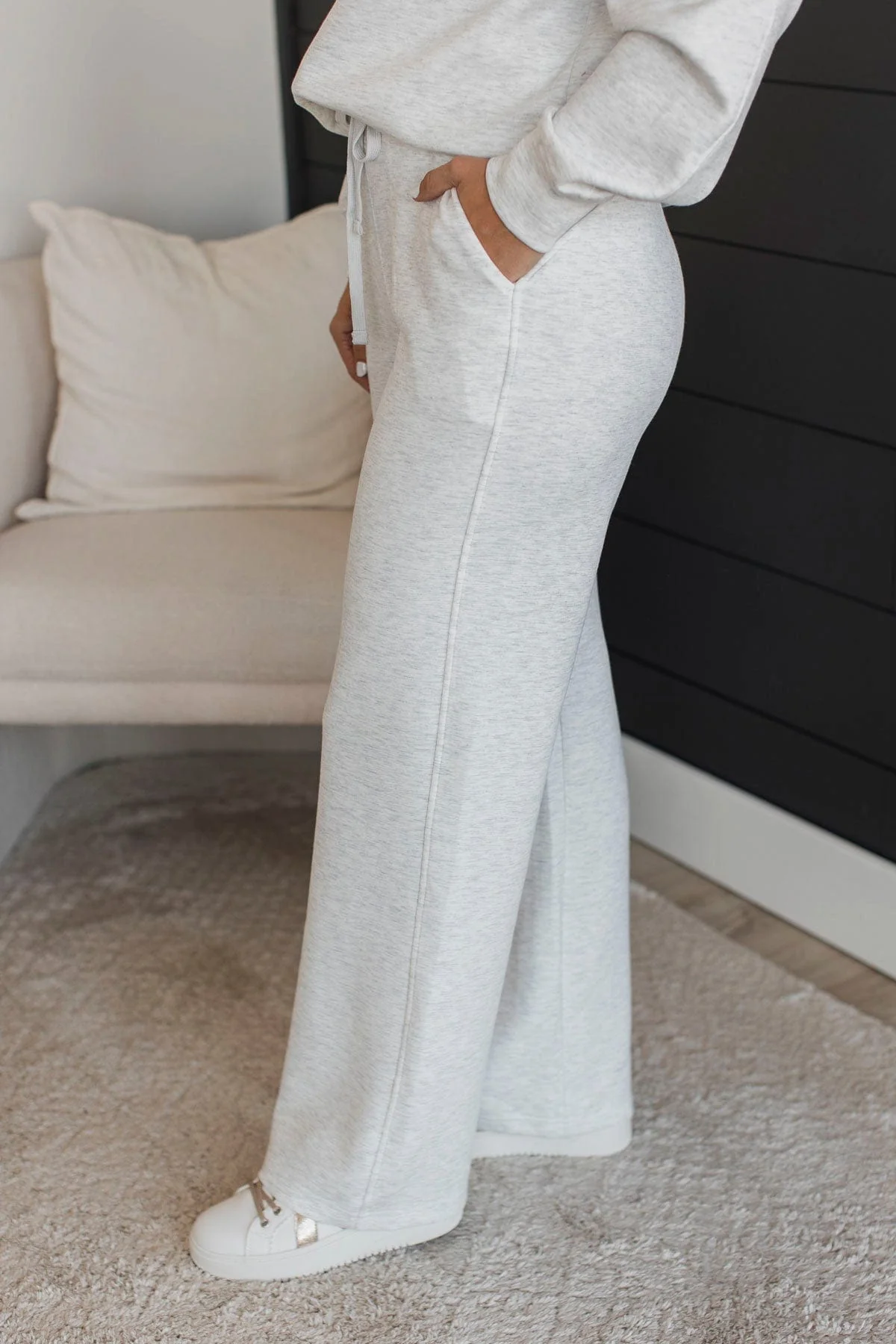 Kick Back & Relax Lounge Pants- Light Heather Grey - Image 5