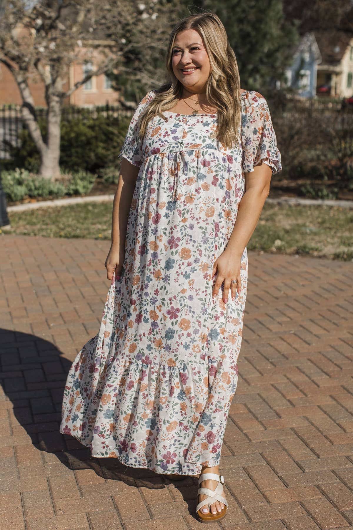 Kind Soul Floral Maxi Dress- Ivory - Image 2