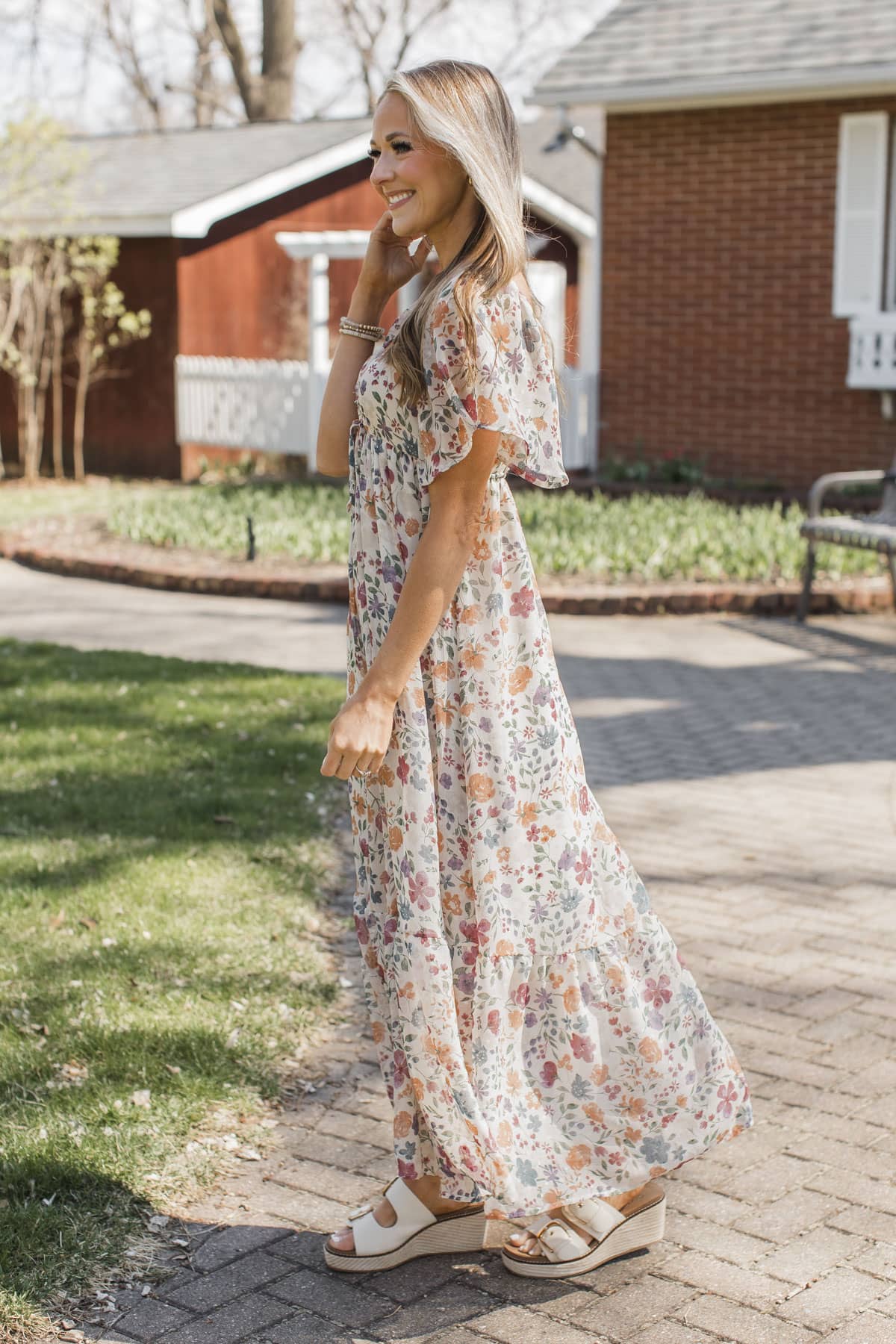 Kind Soul Floral Maxi Dress- Ivory - Image 7