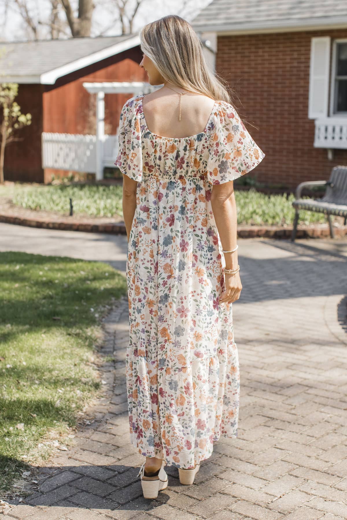 Kind Soul Floral Maxi Dress- Ivory - Image 9