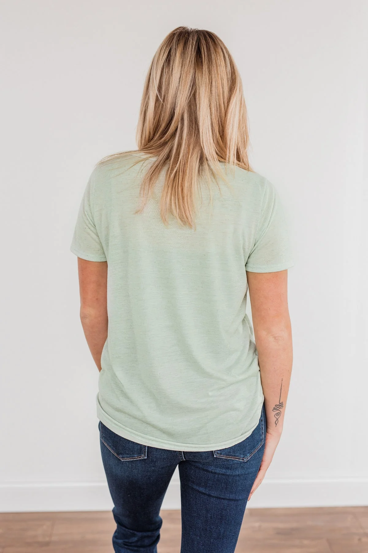 "Kindness Makes The World Go Around" Graphic Tee- Mint - Image 8
