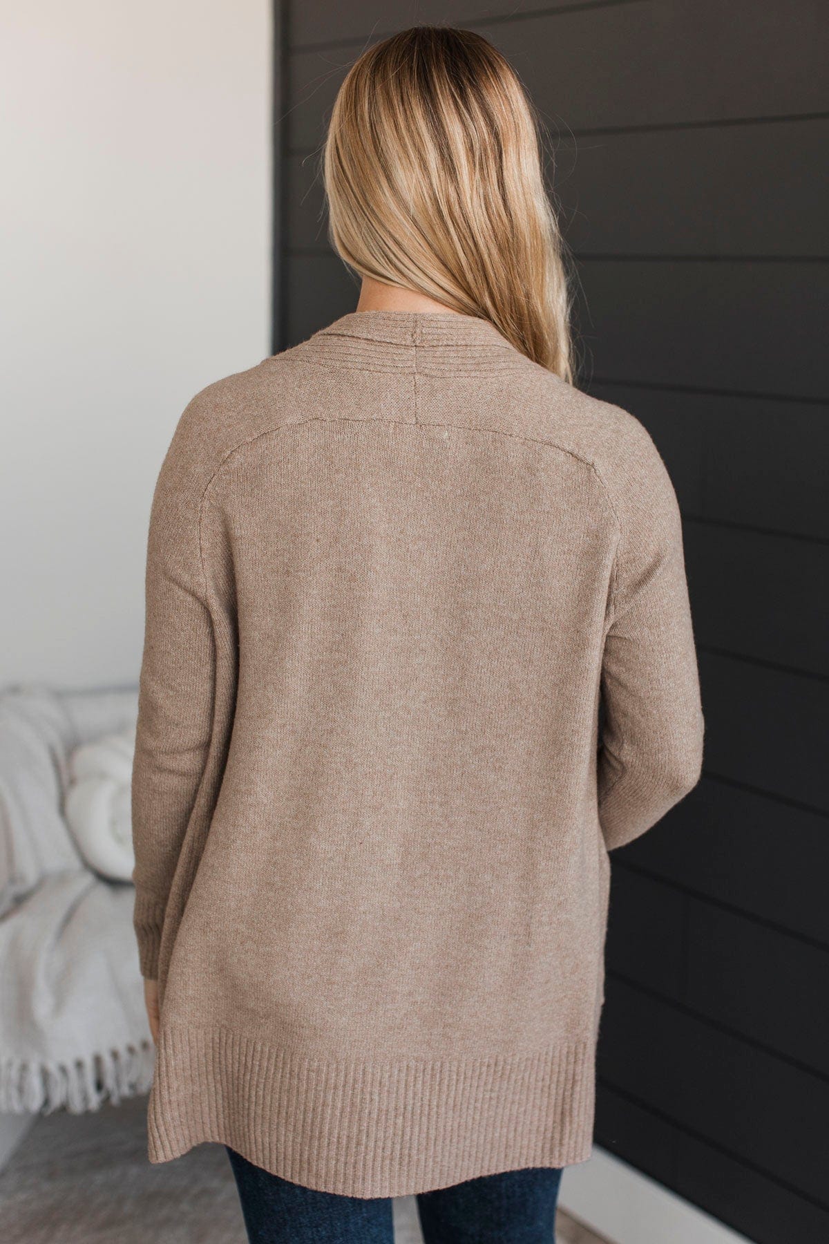 Kiss Me Goodnight Knit Cardigan- Taupe - Image 7