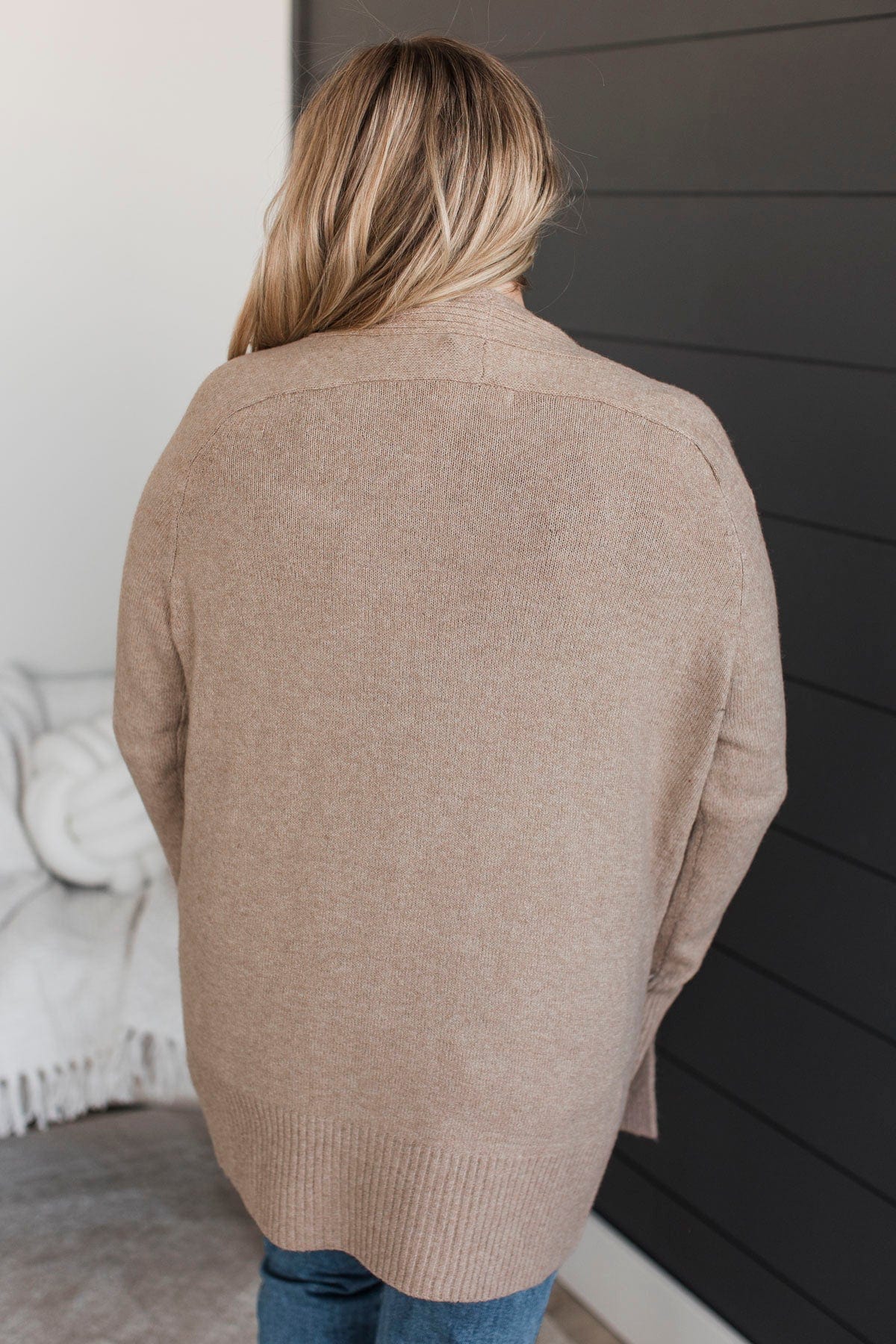 Kiss Me Goodnight Knit Cardigan- Taupe - Image 8