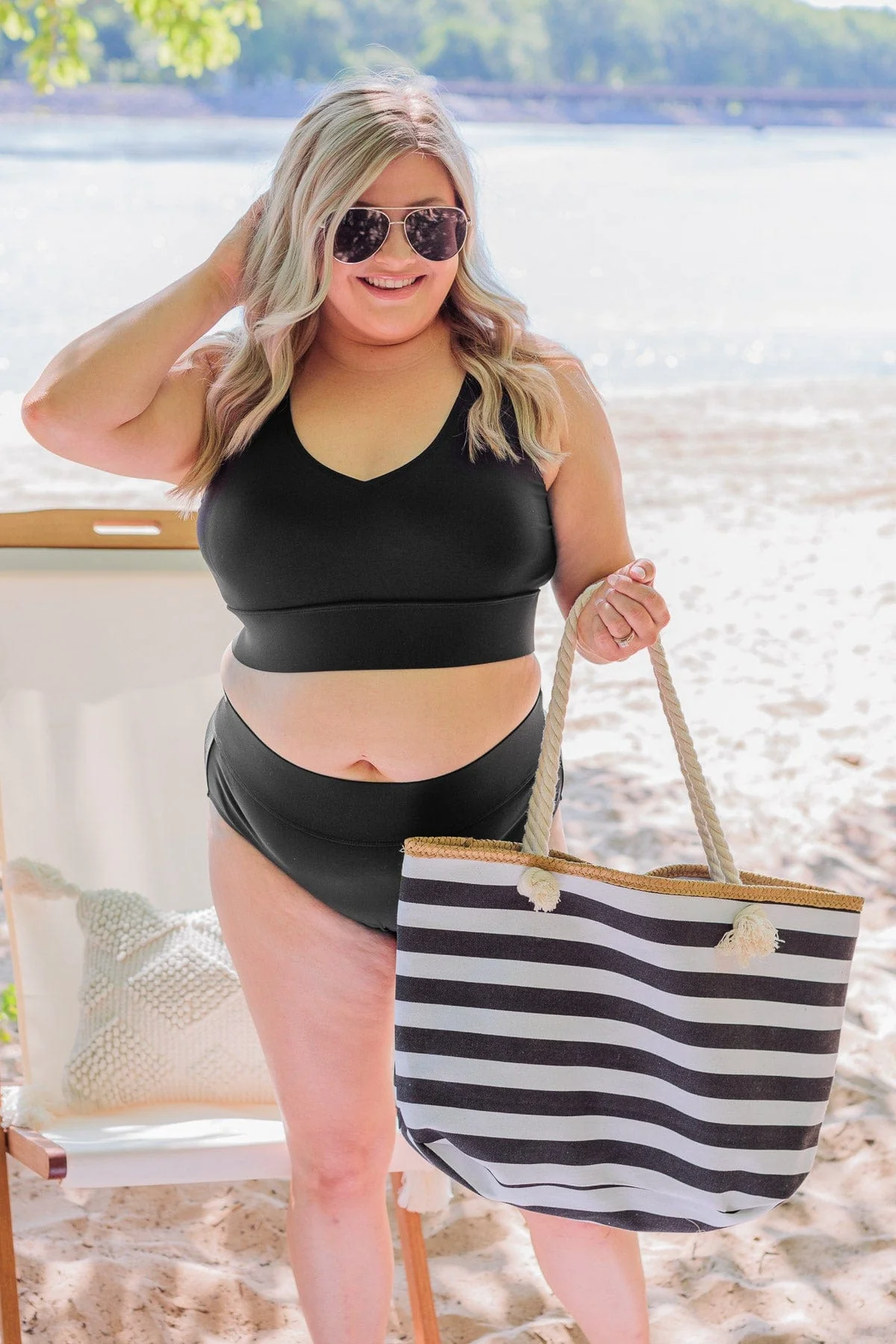Kissed By The Sun Bikini Swim Top- Black - Image 4
