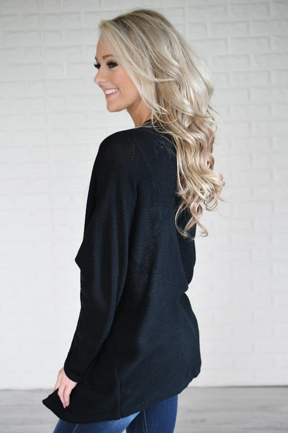 Knit Black Cardigan - Image 4