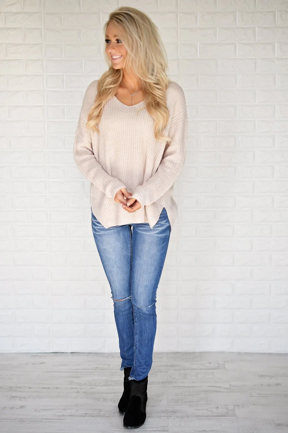 Knit Blush Sweater - Image 2