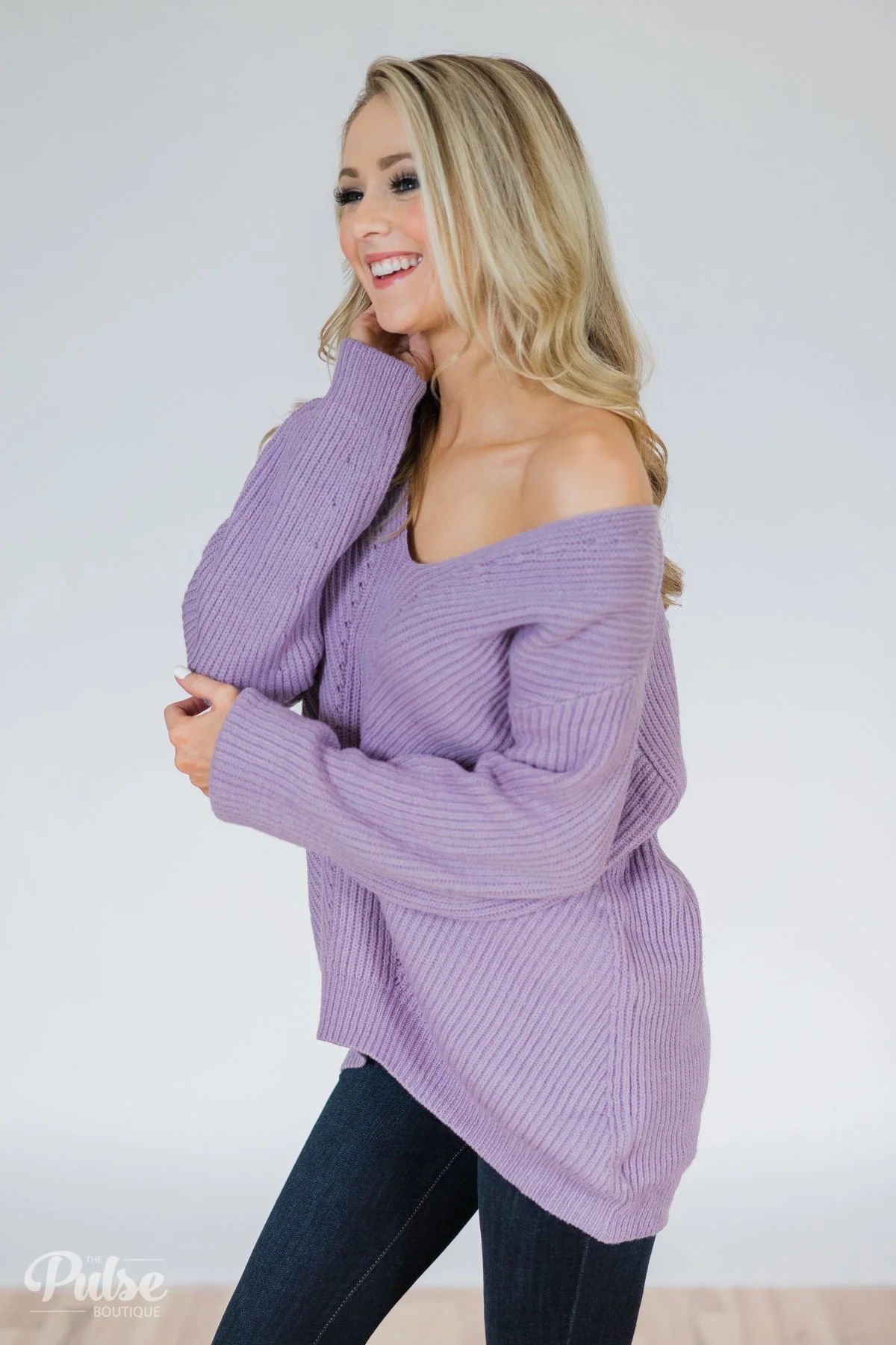 Lavender Fields Knitted Sweater - Image 2