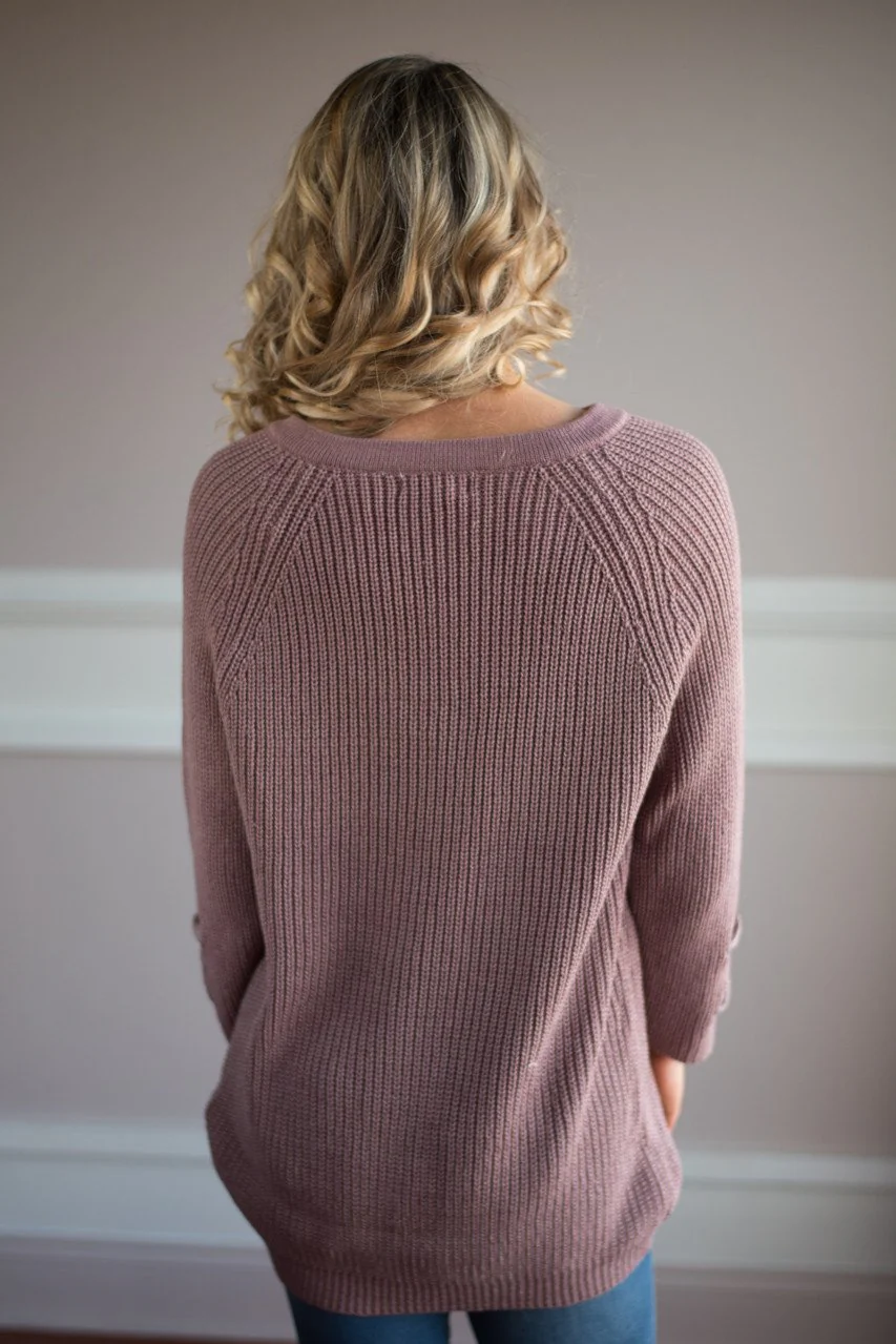 Purple Lace Up Sweater - Image 5