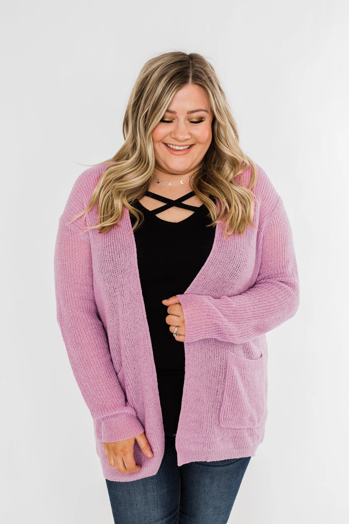 Layered With Love Knitted Cardigan- French Rose - Image 4