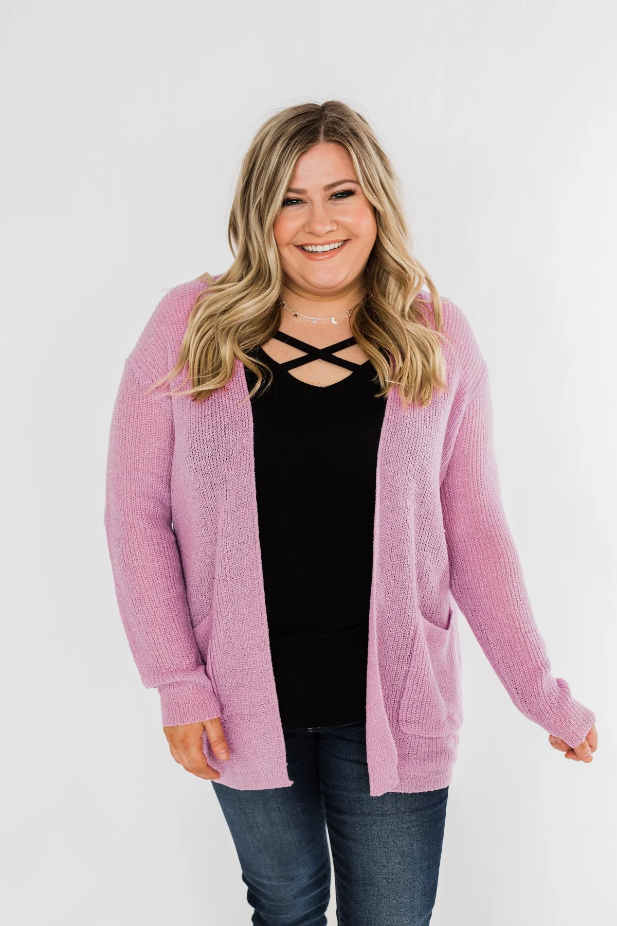 Layered With Love Knitted Cardigan- French Rose - Image 6