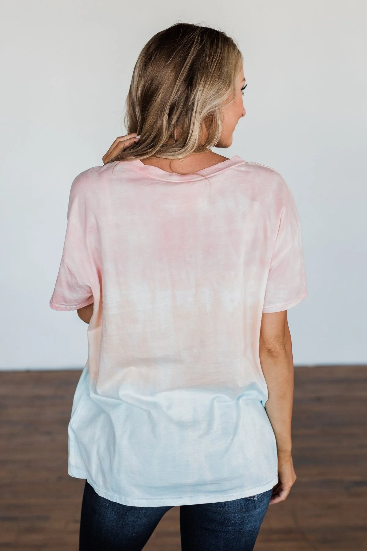 Leads To You Color Block Top- Peach, Pink, & Blue - Image 11