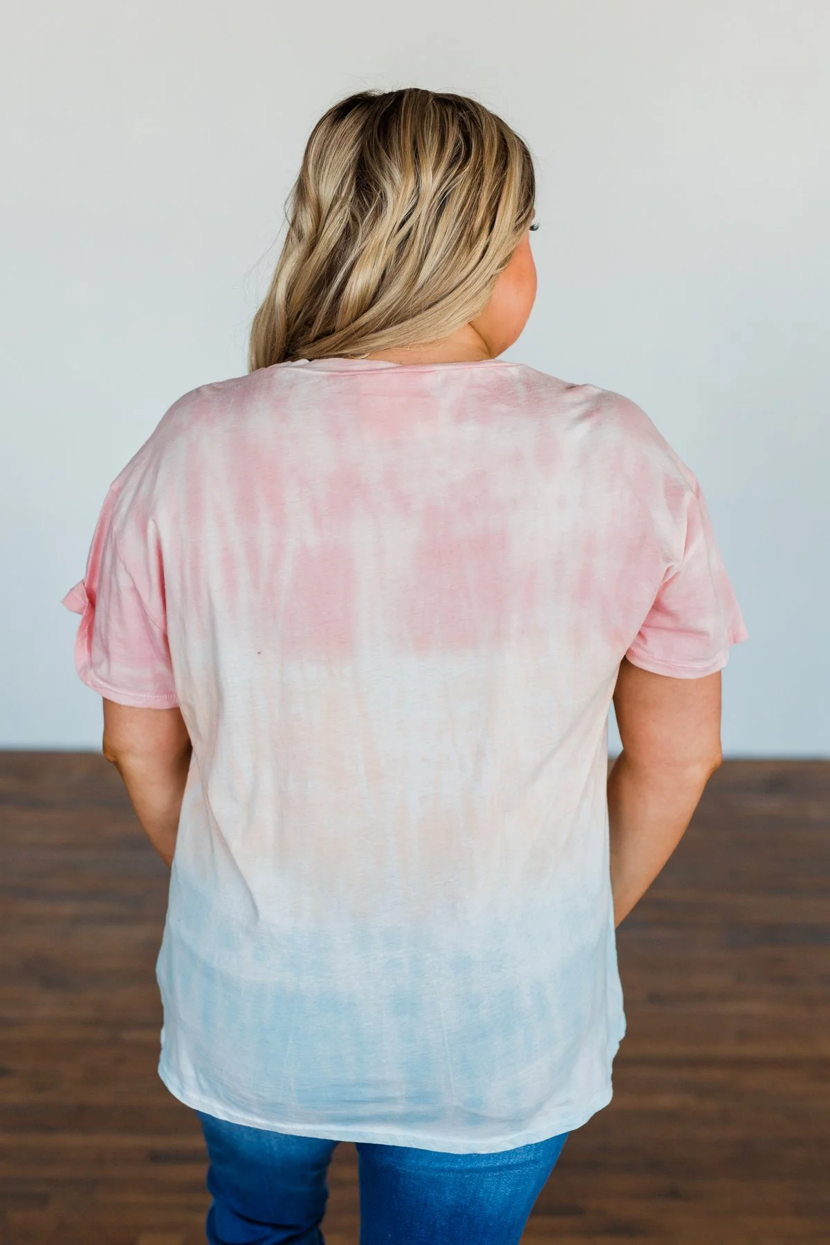 Leads To You Color Block Top- Peach, Pink, & Blue - Image 12