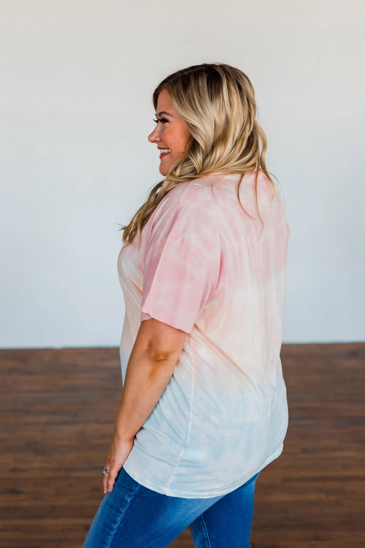 Leads To You Color Block Top- Peach, Pink, & Blue - Image 9