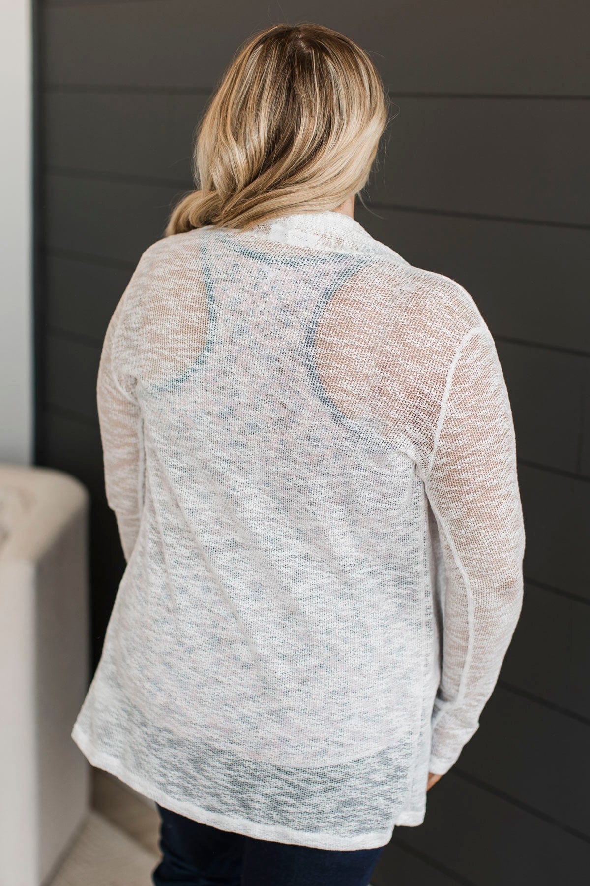 Learn About Myself Knit Cardigan- Ivory - Image 7