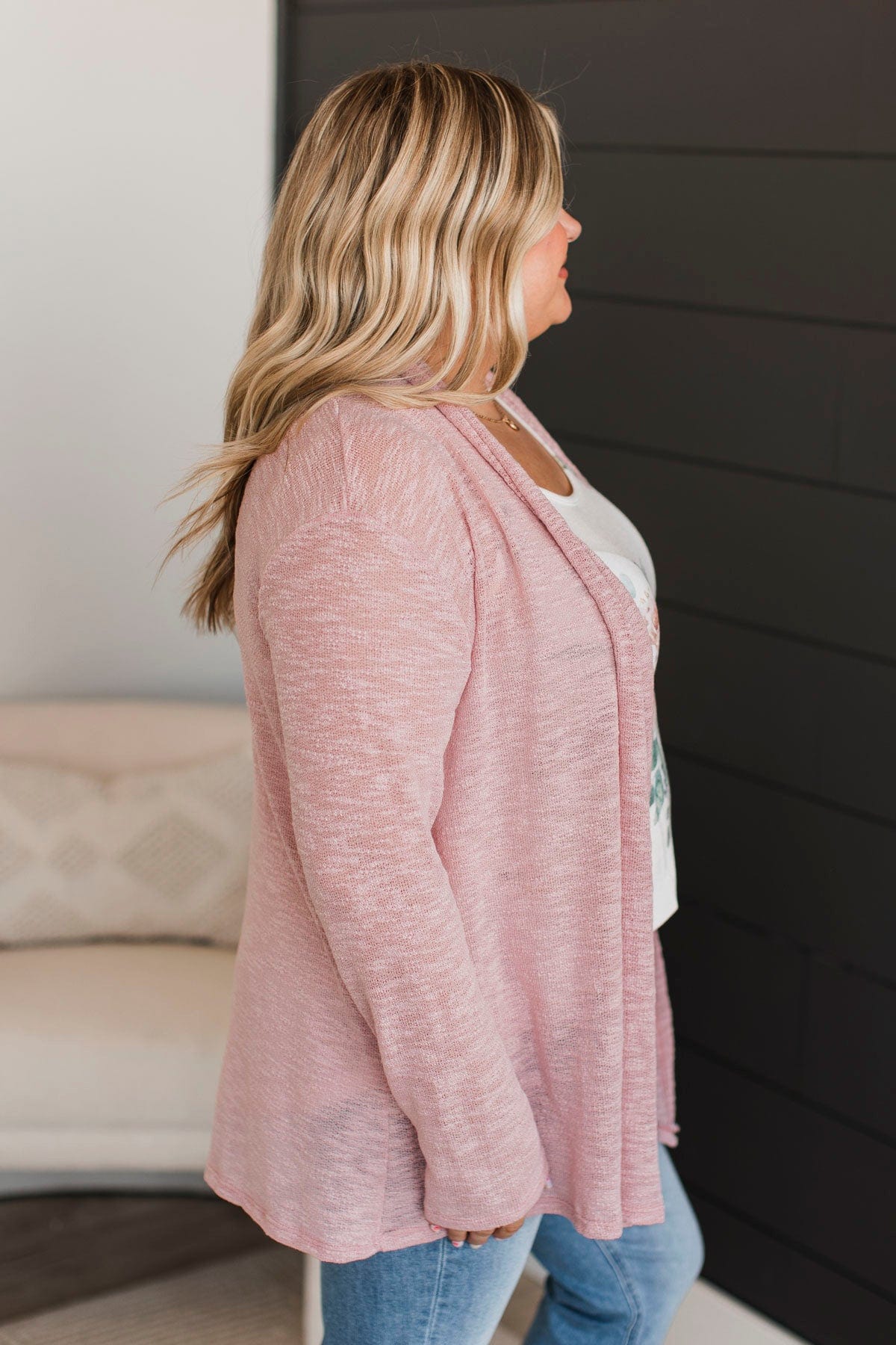 Learn About Myself Knit Cardigan- Mauve - Image 6