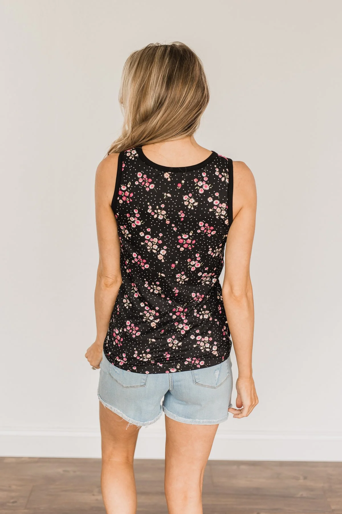Learning To Love Lace Tank Top- Black & Pink - Image 11