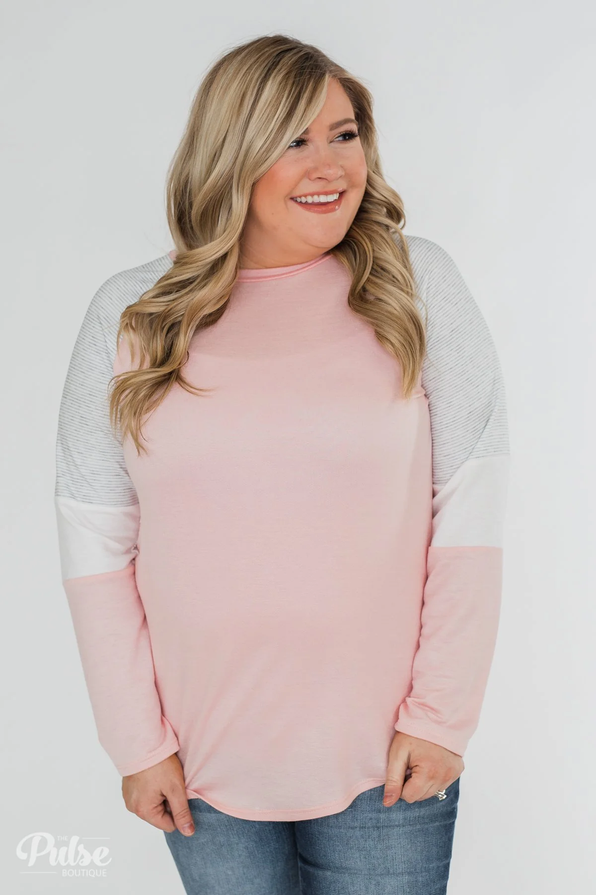 Leave it to Me Color Block Sleeve Top- Pink - Image 10